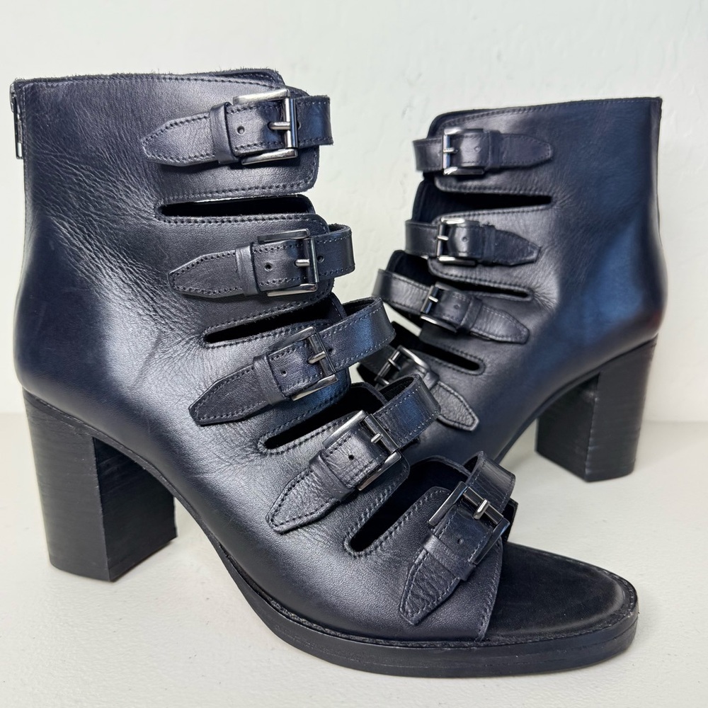 Vintage Foundry Co Lauralyn Gladiator Block Heel Open Toe Buckles Sandal Size 10